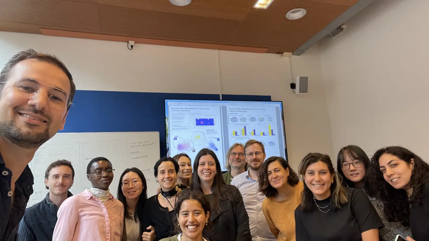 Group selfie of the participants of the collective affordance project at the DMI Summer School.